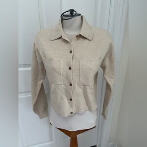 Twik Cream Button-Up Cardigan
